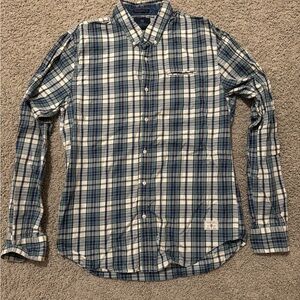 Scotch & Soda Navy and White Plaid Shirt